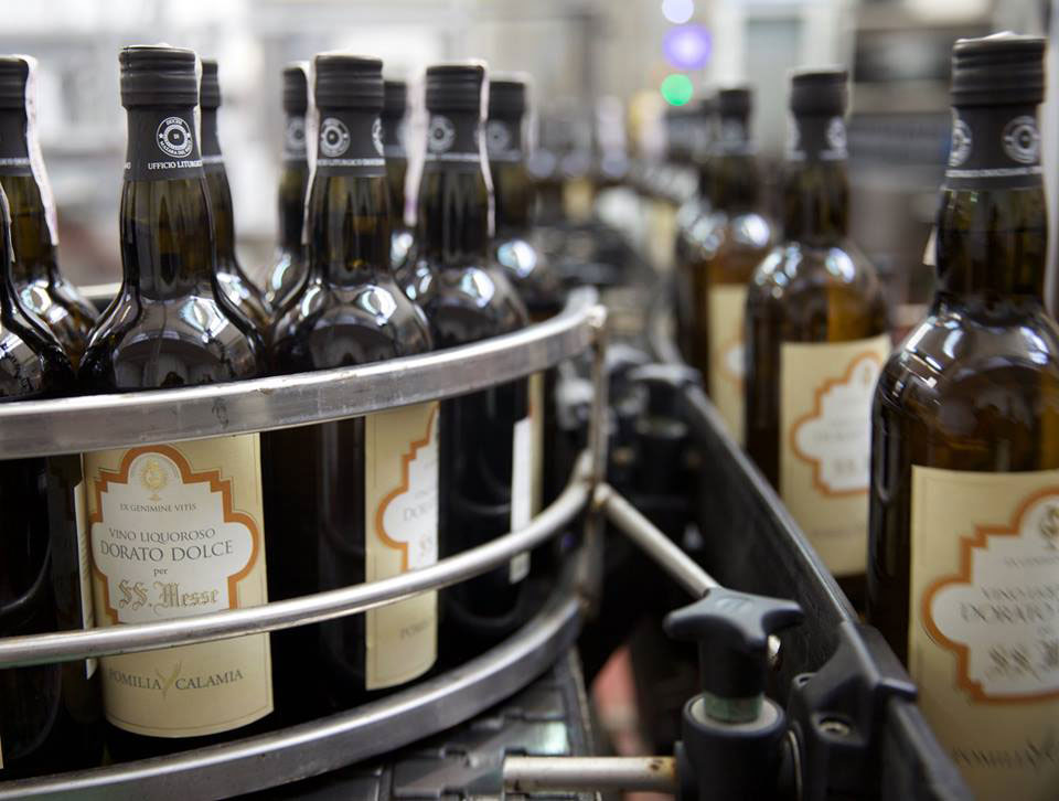 Bottling our mass wine